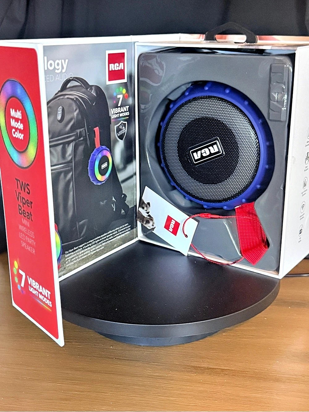 RCA TWS Viper Beat Mini Wireless LED Party Speaker Portable LED Party Speaker